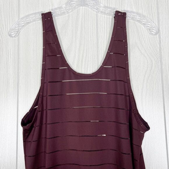 Athleta | Plum Max Out Drop Needle Stripe Tank Top Size Medium - Picture 3 of 8